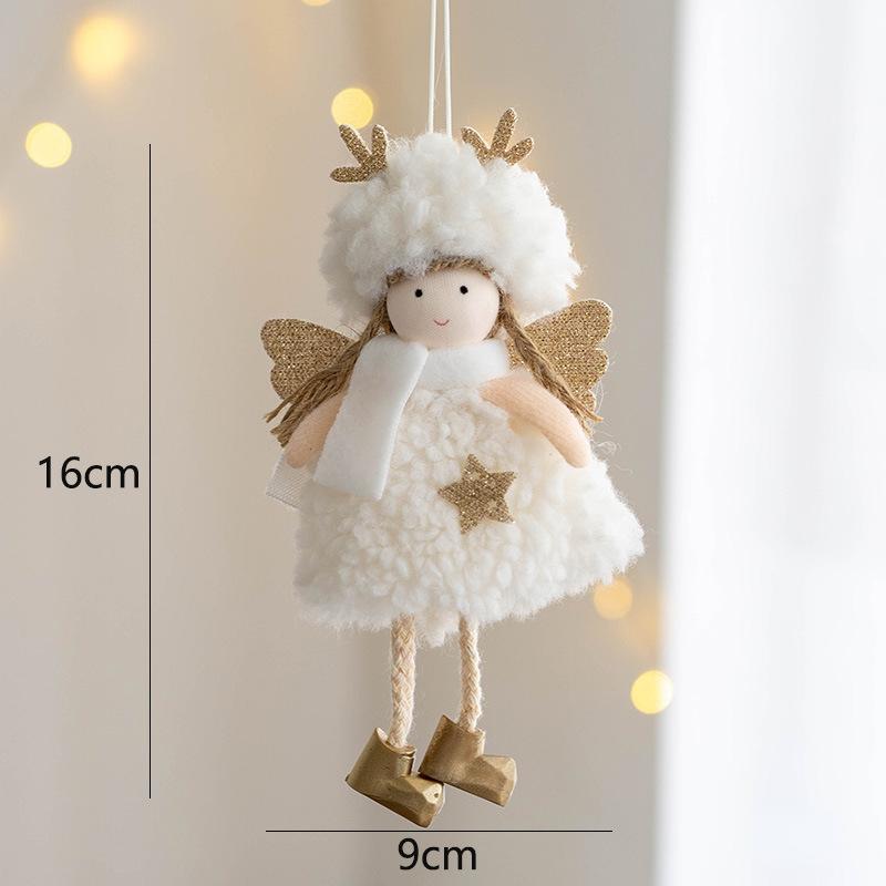 

Noel 2025 Christmas Angel Plush Girls Pendant Christmas Tree Ornament Christmas Decoration for Home Xmas Gifts New Year 2025
