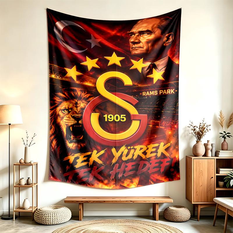 Galatasaray (1) Arazzo Adatto Per Decorare Case Dormitori E Camere Da Letto Morbido Al Tatto E Un Regalo Perfetto Per Amici E Familiari