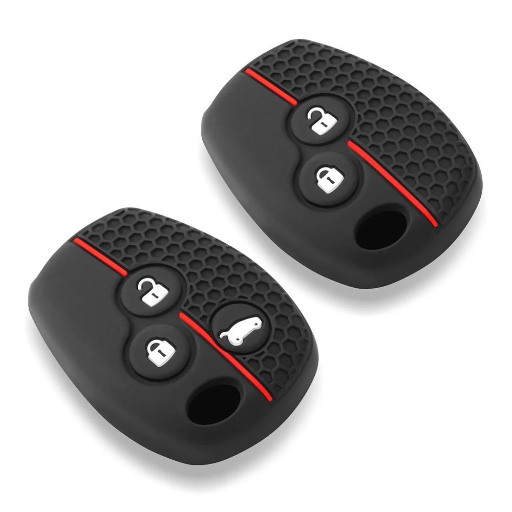 Siliconen Autosleutelhoesje Voor Renault Dacia Modus Clio 3 Twingo Kangoo 2/3 Knoppen