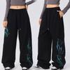 American Retro High Street Straight Trousers Retro Printed Sweatpants Men's and Women's Summer Thin Loose Casual Sweatpants
