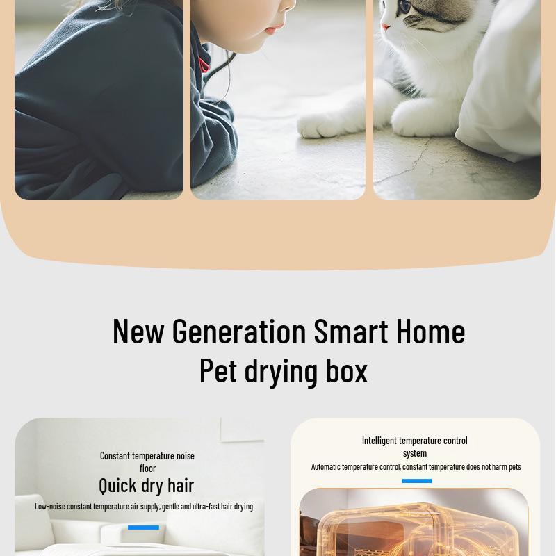 Automatic Silent Pet Dryer - Pet Drying Box for Cats and Dogs