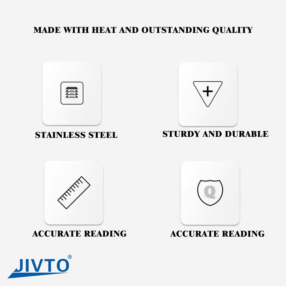 JIVTO Glycerine Filled Pressure Gauge 2.5 Inch Dia 1/4 NPT Back Mount 30,60,100 Psi & Bar