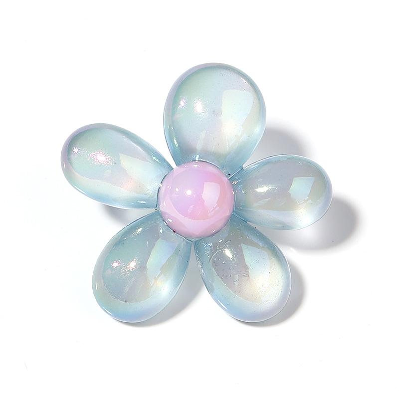

5pcs/Lot AB Color Plated Cartoon Flower Acrylic Beads for Jewelry Making DIY Bracelet Necklace Cell Phone Chain Headgear Jewelry