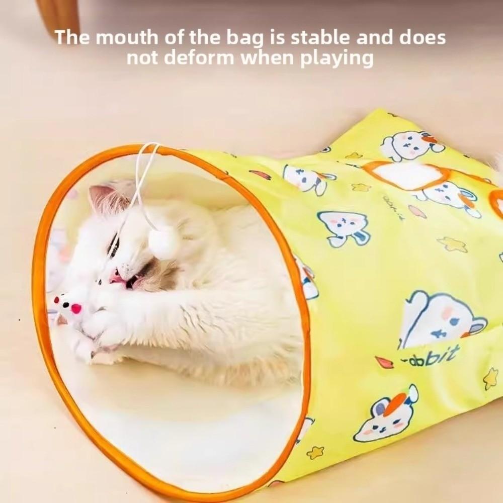 Rolling Ground Cat Teaser Tunnel Interactive Cat Tunnel Toy  Cat Playing Interactive Games