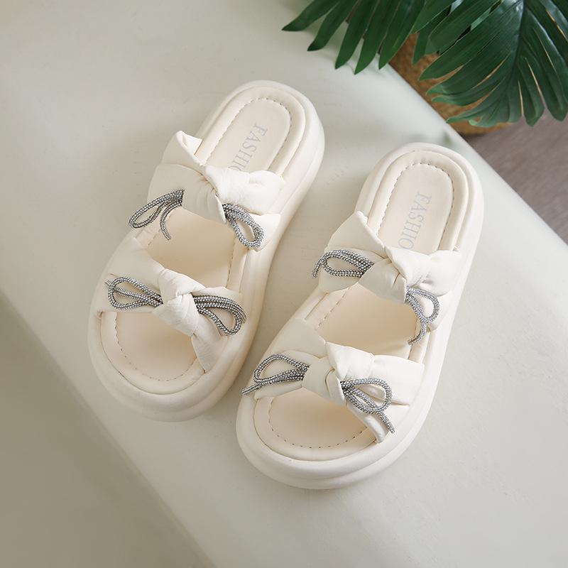 

2025 outer slippers women s summer beach new platform sandals fashion casual go out cool slippers women s shoes 34 бежевый