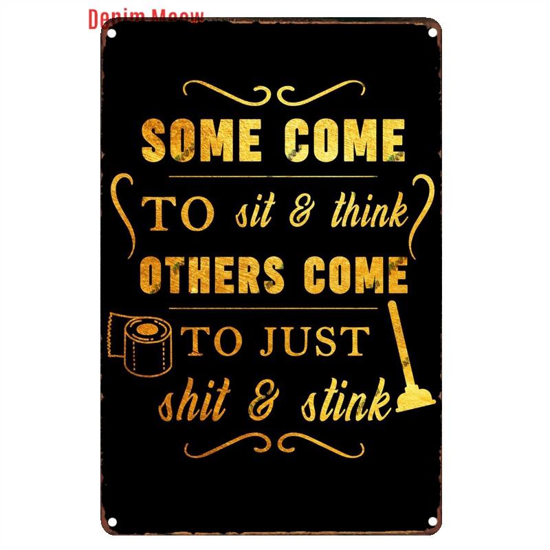 Funny Personalized Washroom, Metal Tin Signs, Vintage Toilet Sign, WC Lavatory Wall Art, Bathroom Decor, Restroom Plates, WY156