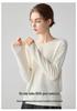 Pull en cachemire 100 % pur pour femme, coupe ample, ourlet roulé, col rond, manches longues, tricot pour l'automne et l'hiver