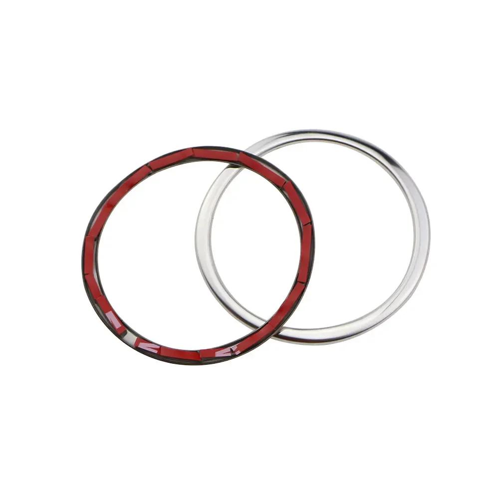 For Honda Vezel HRV HR-V 2014 - 2020 LHD AC Vent Outlet Ring Cover 2Pcs Front Air Conditioning Sticker Trim Interior Accessories