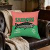 1Pc Retro Sardines Fish Print Cushion Cover Green Pink Pillowcase For Sofa Bed Home Decor Soft Comfortable Throw Pillow Case