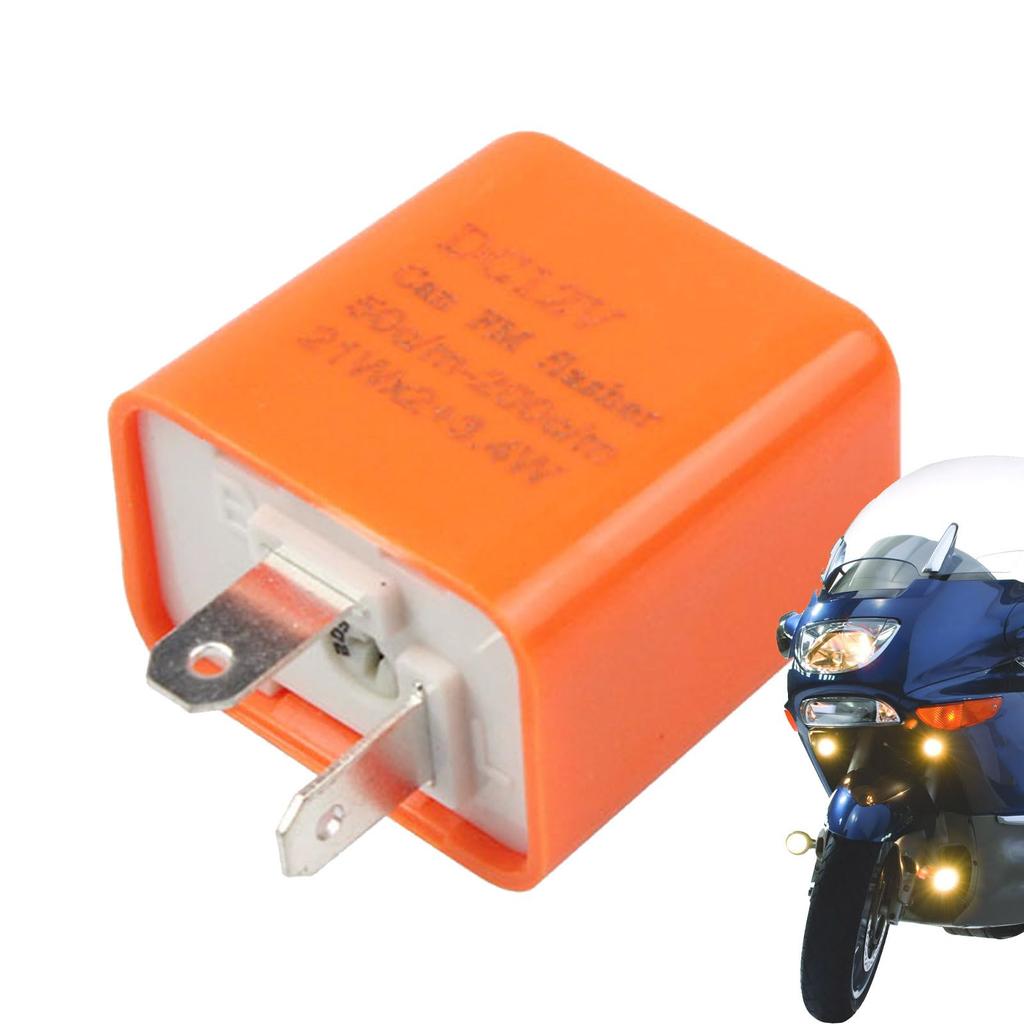 Turn Signal Flasher Relay, 12V Turn Signal Flasher Relay, Clockwise Adjustment LED Flasher Relay, 50-200 per Minute Motorcycle Turn Signal Indica