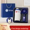 Digital Display Coffee Cup & Handheld Fan Business Gift Set for Leaders & Colleagues - Customizable with Logo