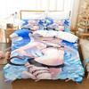 3D Print Anime Murasaki Shion Bedding Set Printed Duvet Cover Pillowcase Single Double Style Queen King Size Sets