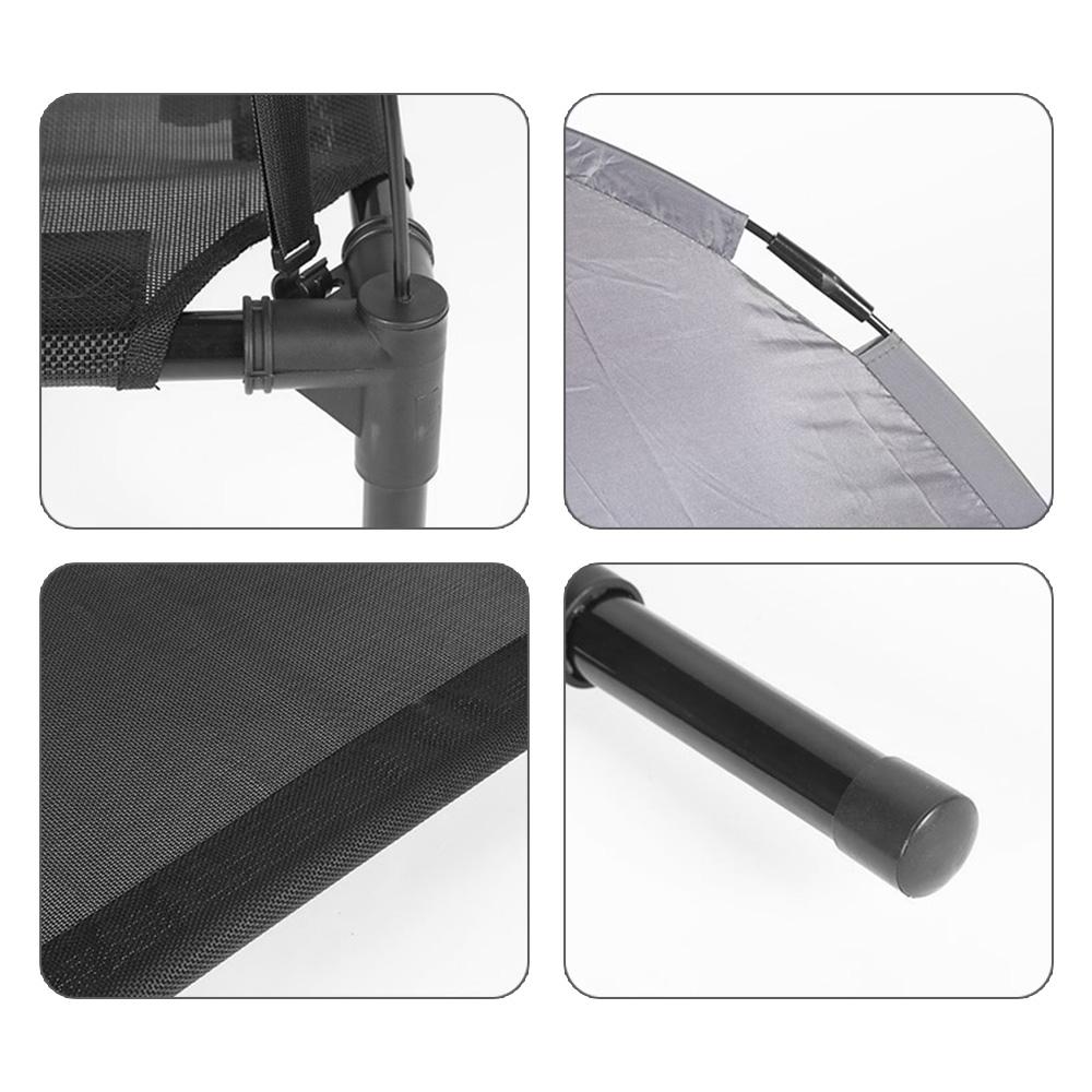 Aoresac Foldable Elevated Dog Bed with Sun Protection Canopy Indoor Outdoor Raised Pet Beds for Small Medium Large