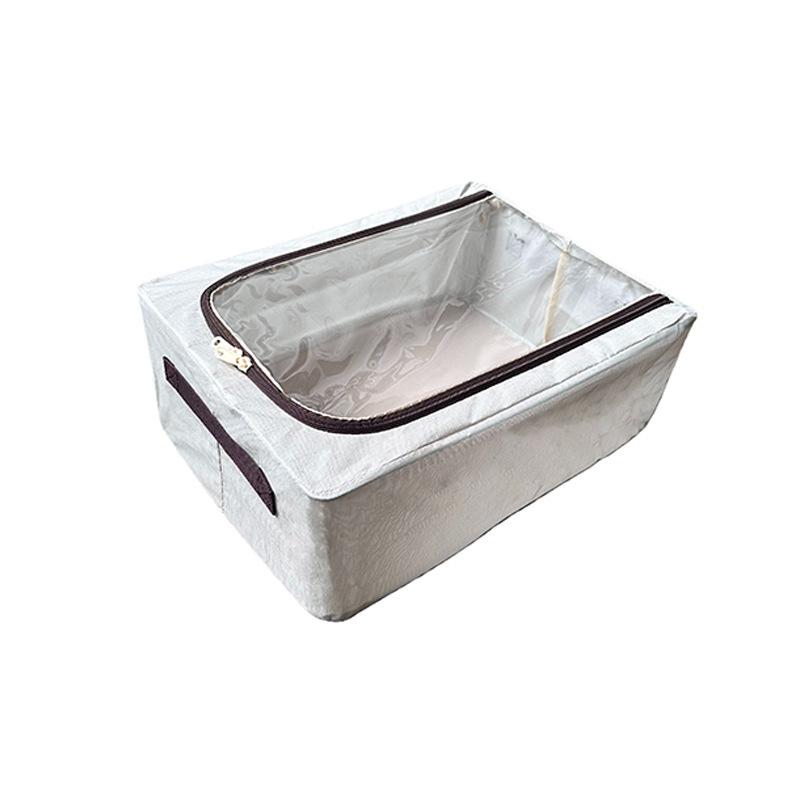 Waterproof PVC Foldable Underbed Shoe Box with Transparent Lid & Steel Frame