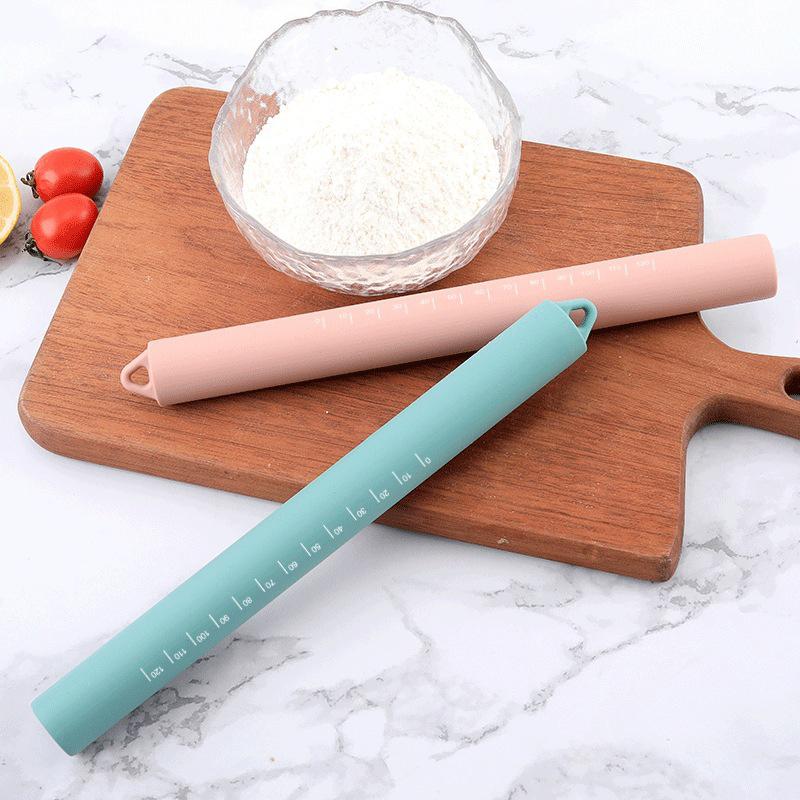 Silicone Rolling Pin Pastry Dough Flour Roller Kitchen Cooking Baking Tool For Dumpling Wrappers Pizza And Noodles