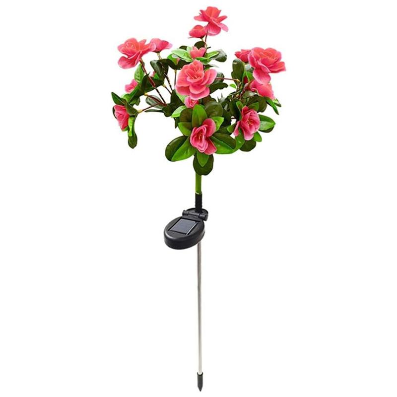 Outdoor Solar Garden Lights Rhododendron Solar Flower Lights for Garden Yard Lawn Outdoor Solar Garden Lawn Light Garden Decor