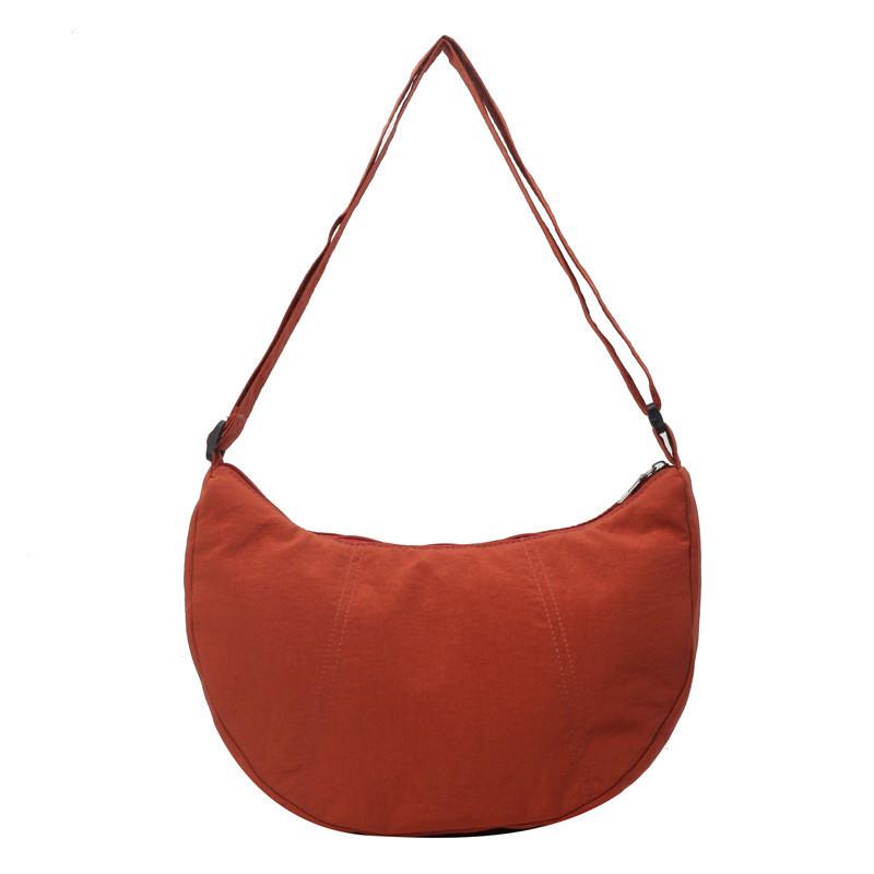 Nylon Crossbody Bag For Women With Zipper Closure And Cotton Lining For Daily Use