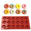 18 Fack 3D Donuts Bakformar Silikon DIY Munkar Bakverk Dekoreringsform Kök Tårta Choklad för Födelsedagsfest