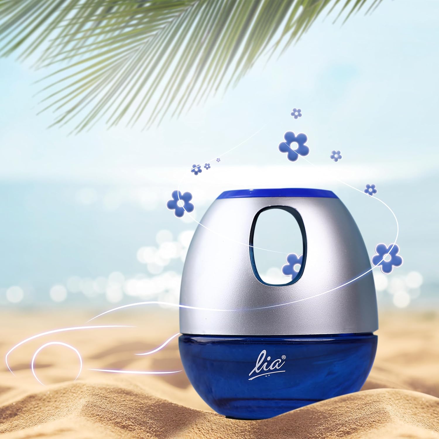 

Cycle Lia Car Freshener Gel Seashore (Harmony) Dashboard Perfume Spill Proof 45 gm Long Lasting Scent