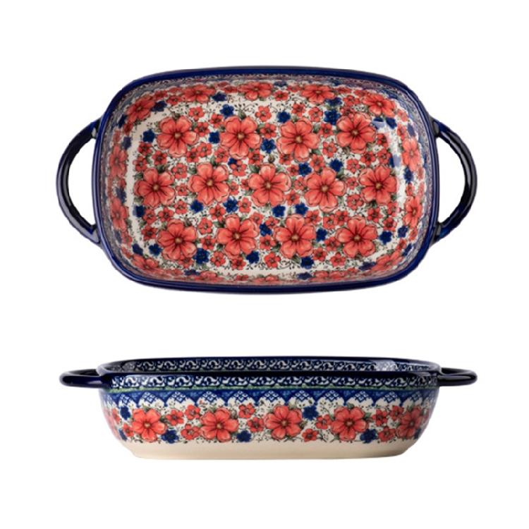Ceramic Baking Dish Rice Bowl Binaural Baking Pan Binaural Baking Pan for Oven 1