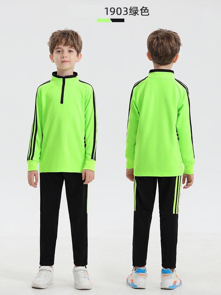 Großhandel Herbst- und Winter-Kinderjacken, langärmelige Anzüge mit halbem Reißverschluss, Herren-Fußballuniformen, Trainingsuniformen und Auftrittsuniformen