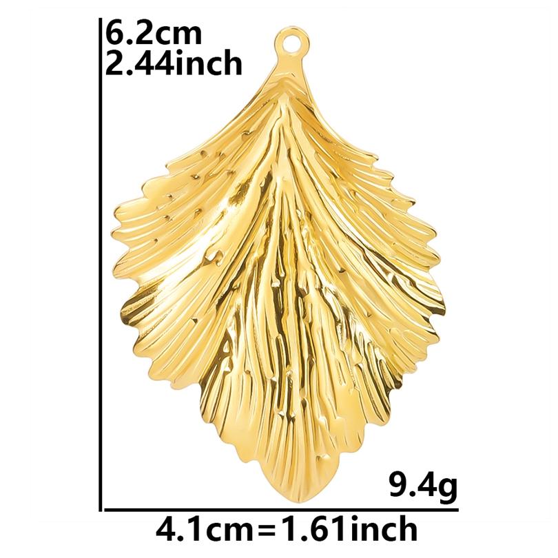 6pcs Gold Color Stainless Steel Charms For Jewelry Making Supplies Plant Leaf Flower Pendant Charm Cherry Pepper Sunflower Charm
