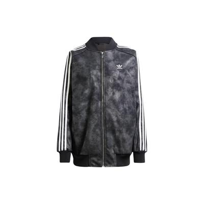 Originals Premium Sst Luxe Track Top Tie-Dye Full Print Striped Color Block Sports Jacket Women Jacket Black IY8054