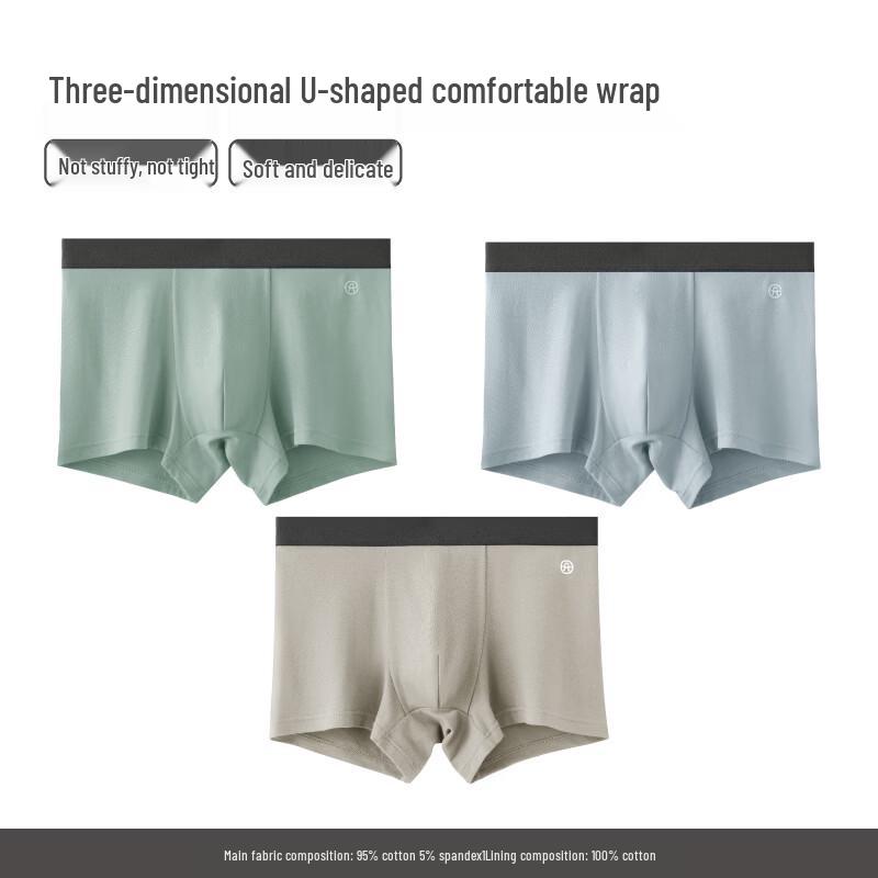 Fenteng Men's Pure Cotton Antibacterial Boxer Briefs
