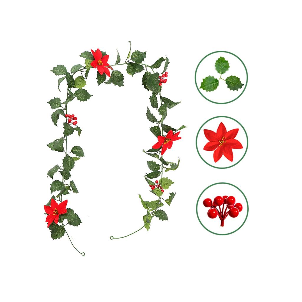 2m Artificial Flower Vine, Fake Flower Vine, Plastic Flower, Pipe Cover, Balcony Decoration