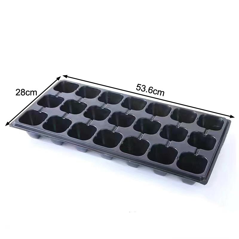 10Pcs Seedling Trays Plastic Gardening Germination Trays Black Seedling Container Garden Supplies For Vegetable Flower