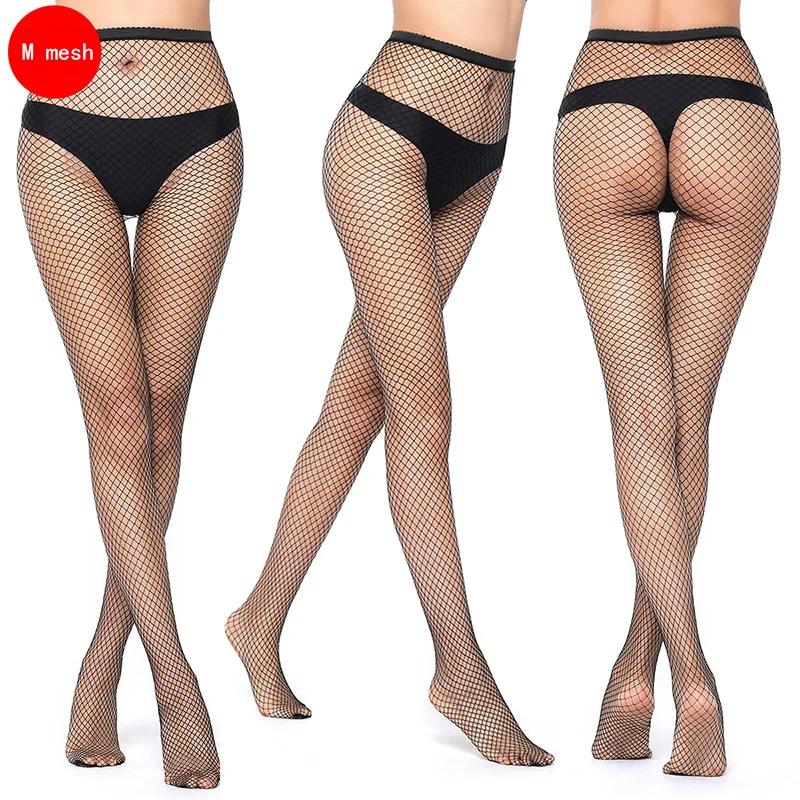 Hollow Out Sexy Pantyhose Black Women Fashion Tights Fishnet  Stockings Club Party Hosiery Female Lingerie Girls Thigh Mesh Sock