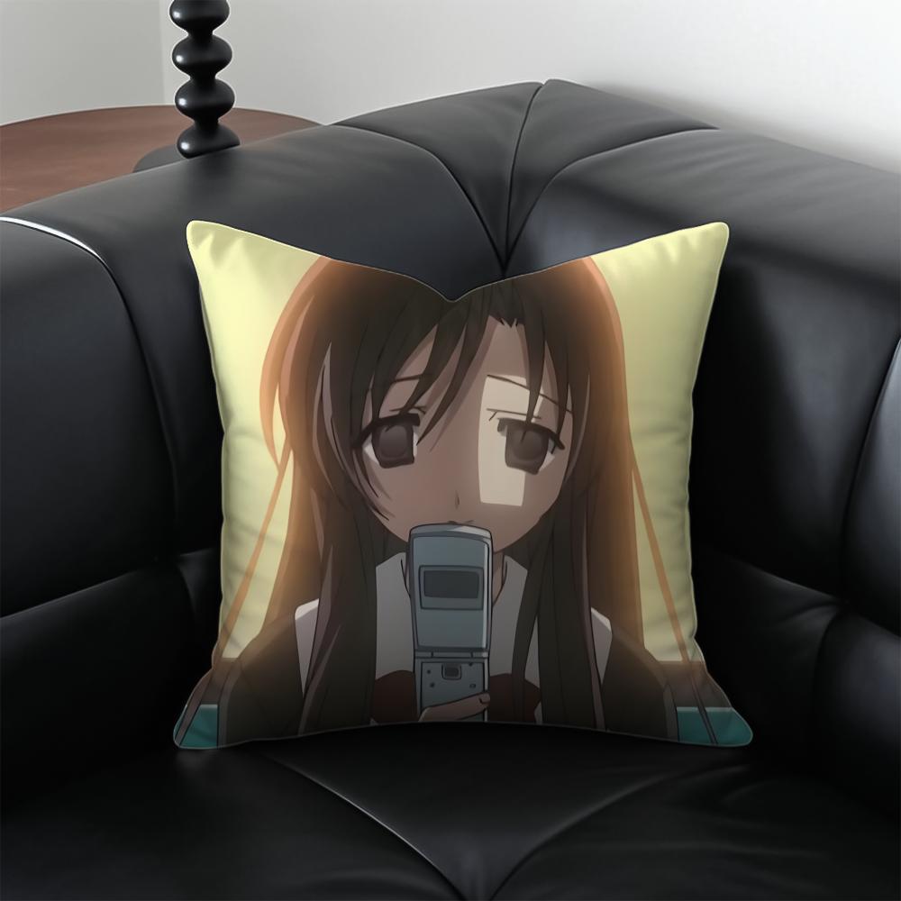 anime drama SSchool DDays Cushion Cover Pillow Case Antidustmite Invisible zipper silky plush cushion