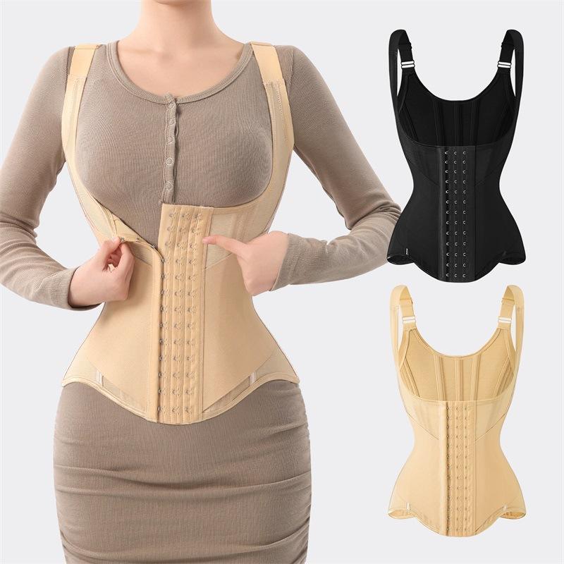 Women's Full Body Dual Strap Trimmer Wrap Waist Girdle Waist Trainer Shaper Abdomen Control Shaper Waist Trainer Seeat