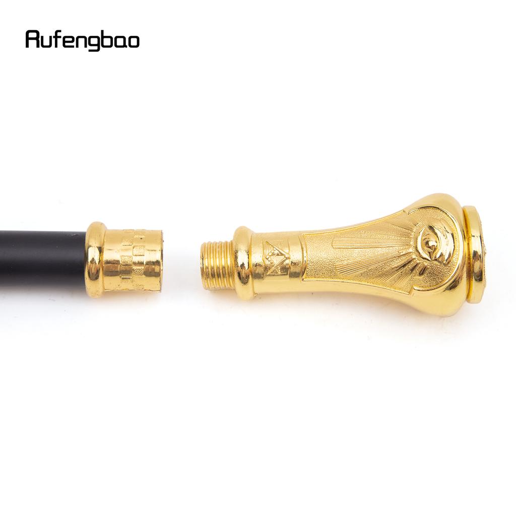 Golden Freemasonry Freemasons VG Totem Relief Walking Cane Fashion Walking Stick Gentleman Crosier Knob Walking Stick 93cm