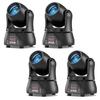 U`King 4-Piece 40W LED Moving Light, Stage Lighting, Beam Light, RGBW 4-in-1 DMX512, Compact Strobe, Stylish Stage Lighting with Sound Activation and