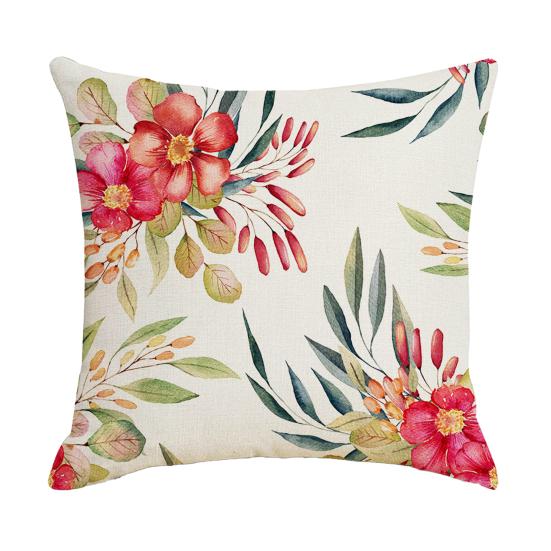 Federa Cuscino con Stampa Floreale, Copricuscino Traspirante per Tutte le Stagioni, Federa Cuscino con Design Botanico Nordico Tropicale, Morbida Custodia Decorativa per Cuscino per Divano Letto Sedia