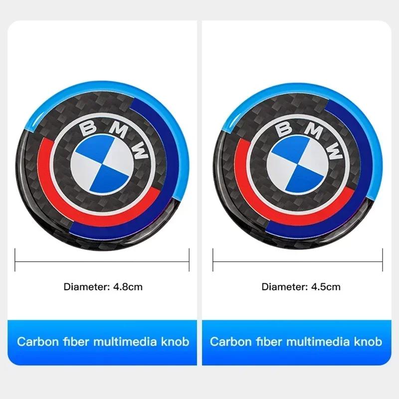 2025 Gorący Pokrowiec na Przycisk Multimedialny 50. Rocznica Naklejka z Włókna Węglowego Do Wszystkich BMW X1 X2 X3 X5 X6 X7 G30 G20 G32 G11 G12 F40 F30