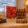 Decorative Acrylic Charms Highland Cow Christmas Advent Calendar with 24 Ornaments, Festive Countdown Unique Decorations Box for Holiday Tree Hanging