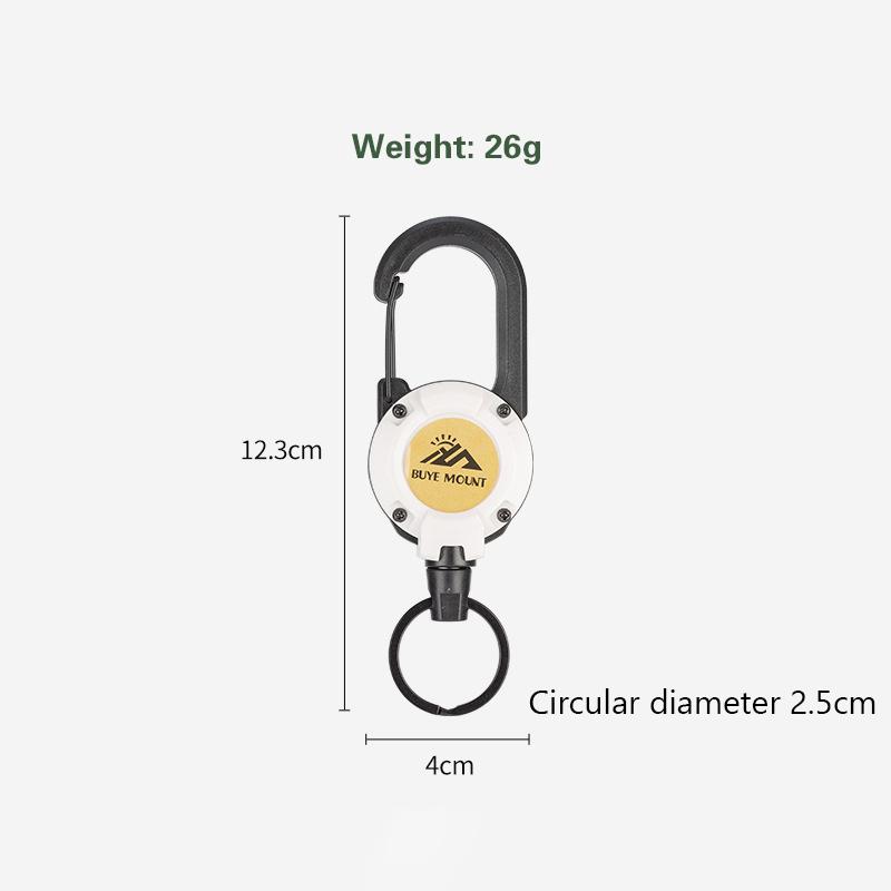 

1 шт. противоугонная металлическая легко вытягиваемая пряжка веревка эластичный брелок спортивный выдвижной брелок анти-потерянный йо-йо ски-пасс удостоверение личности белый