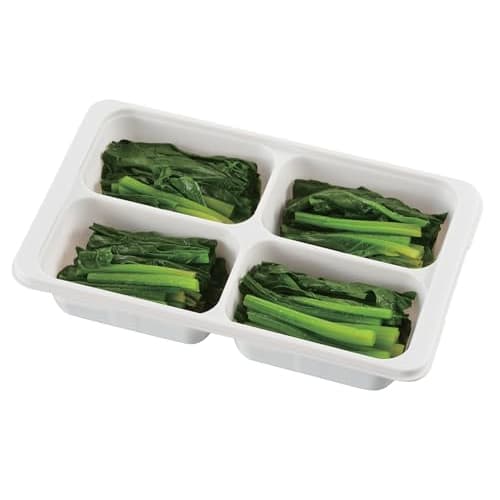 PEARL METAL Freezer/Refrigerator Tray Containers, Prepared Food Storage, Portion-Divided, 130ml X 4 Blocks, Set of 2, Perfect for Lunch Boxes, Side Di