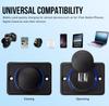 Dual USB Car Charger Socket Quick Charge with Sliding Cap and LED Light 12V/24V Fast Charger Power Outlet for Car Boat Bus RV