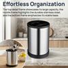 Stainless Steel Cutlery Organizer Multi Dishwasher Safe Silver Compartment Storage Box Kitchen Utensil Holder with Drainage