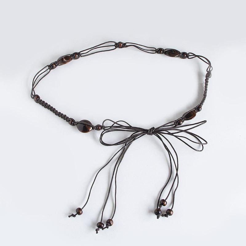 Bohemian Style Bead Decoration Women Casual Weaving Waist Chain Daily For