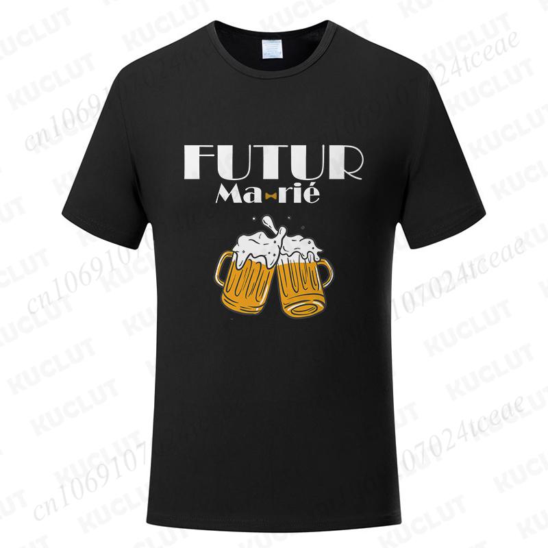 French Boyfriend Bachelor Party Tshirt Single Wedding Graphic Oversized Y2k Tops Evg Team Groomsman Tees Future Groom Man Shirt