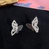 Butterfly without pierced ears, ear clips, Korean version of fashion, cold wind temperament earrings, light luxury, high-end earrings, women