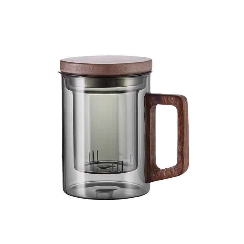 Shangqi Glass Tea Infuser Mug with Wooden Handle