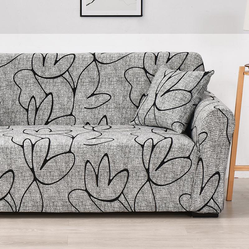 Lattice Printed Sofa Cover for Living Room Pet Kids Stretch Elastic Couch Cover for L Shape Sectional Furniture Protector