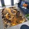 Luxurious Lucky Koi Fish Yin Yang Carp Cartoon Rug for Bedroom Living Room Sofa Home Doormat Decor,Large Kids Non-slip Floor Mat