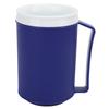 Travel Coffee Cup Blue Color Anti Spill Ergonomic Insulated Camping Mug with Lid for Home and
