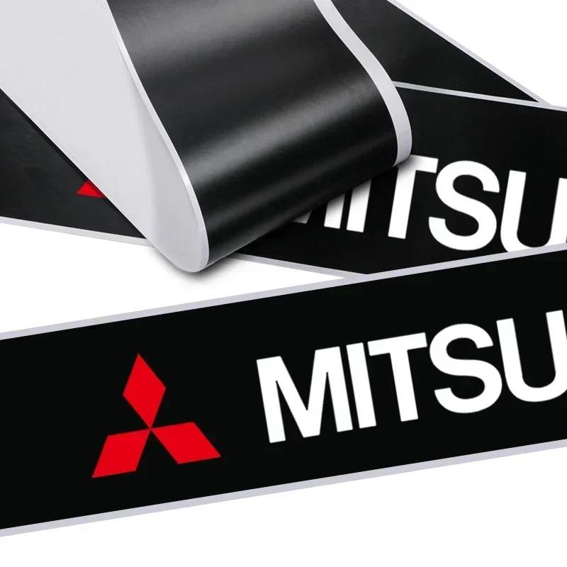 Easy Install Car Front Window Decoration Sticker Compatible Mitsubishi Motors Metal Label Sticker Label Emblem Chrome Pajero ASX